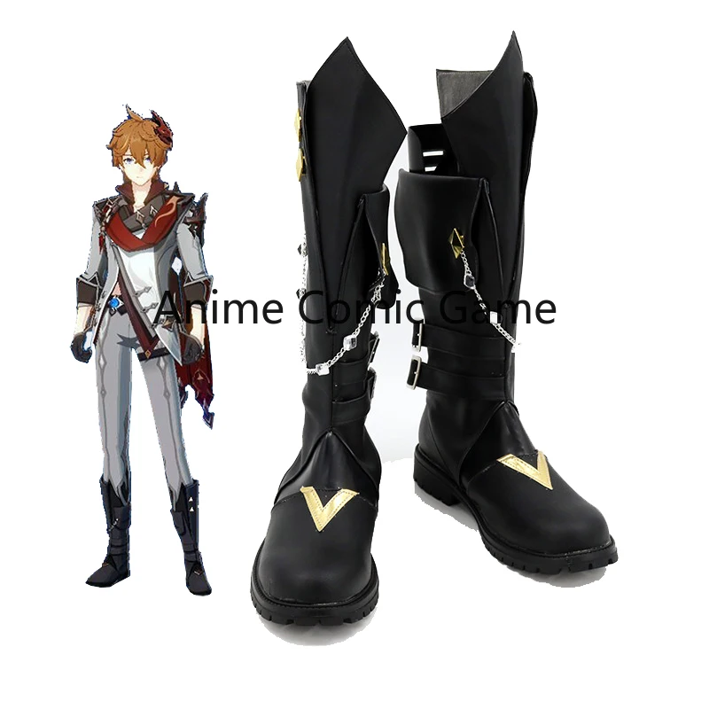 

Anime Tartaglia Cosplay Shoes Boot Genshin Impact Tartag Costume Halloween Anime Carnival Role Play Prop Boots for Men