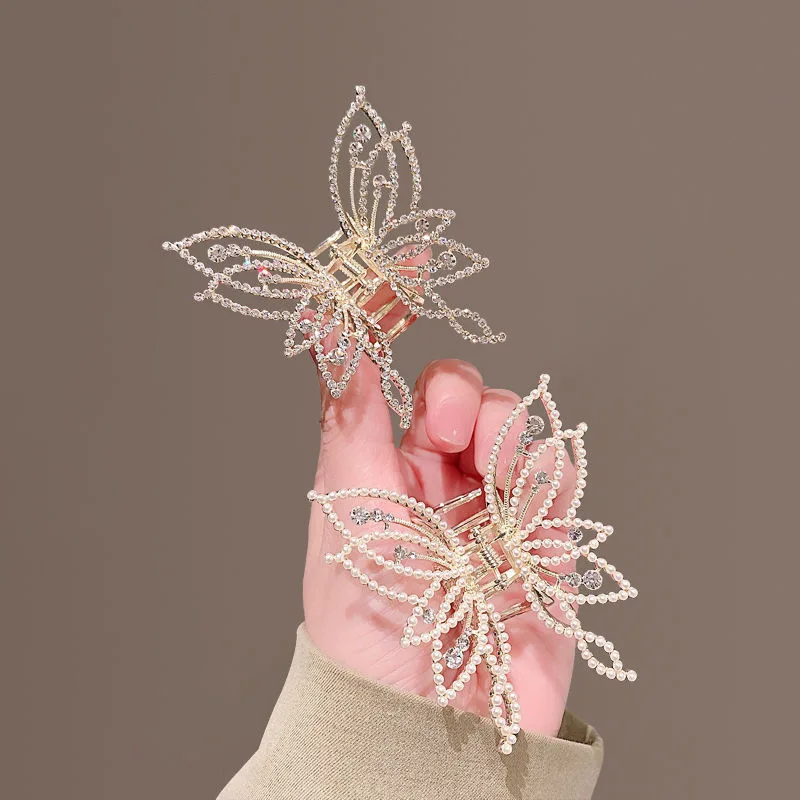 

Fashion Metal openwork Hair Claw Butterfly Hair Clips for Women Girl Elegant Ponytail Claw Clip Vintage Hairpin Hair Accessories