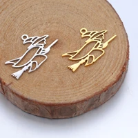 dooyio 5pcslot 2022 new stainless steel riding broomstick little witch charms pendants diy necklace jewellery crafts wholesale