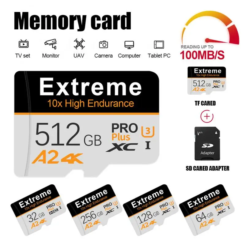 Micro TF SD Card 512GB 256GB 128GB SDHC Memory Card High Speed Flash Card 64GB 32GB SDXC Mini Flash Drive For Smartphone