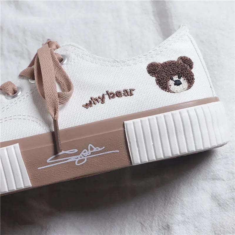 2021 Women's Sneakers Bear Kawaii Shoes Sports Lolita Casual Flat Cute Spring Running Vulcanized Fashion Athletic Dropshipping