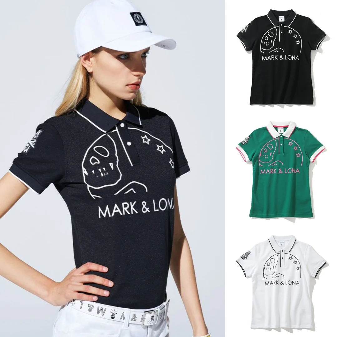 

Japanese Korean Version of golf women short-sleeved T-shirt Printed Polo Shirt Quick-drying Sweat-wicking Sports Top
