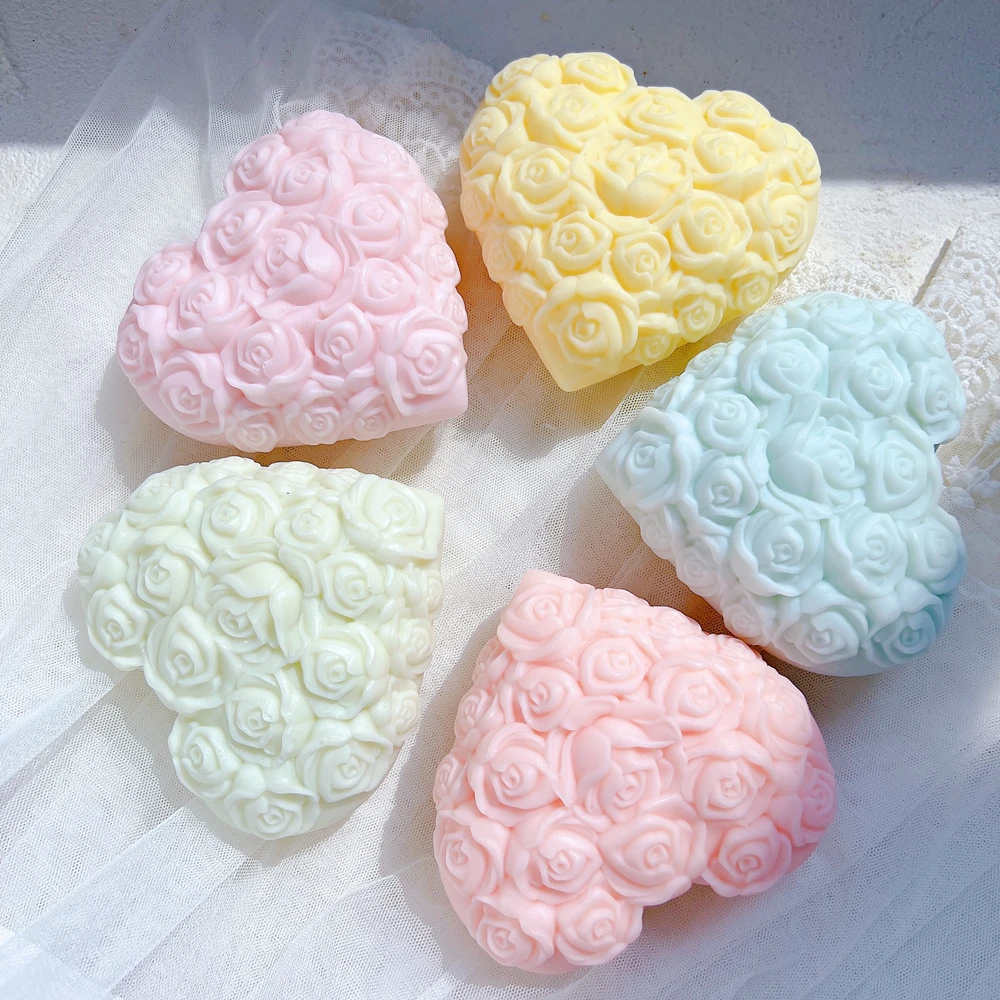 

DIY Unique Souvenir Gift Floral Soap Aroma Candle Silicone Mold Rose Flower Butterfly Heart Wedding Table Decor Epoxy Resin Mold
