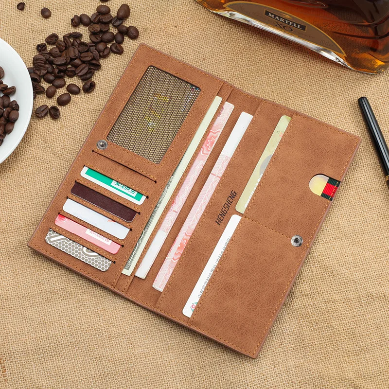 Men Wallet Ultraslim PU Leather Long Clutch Bags for Men Wallets Coin Hand Purse Pocket Cartera Hombre Billetera Hombre Carteras