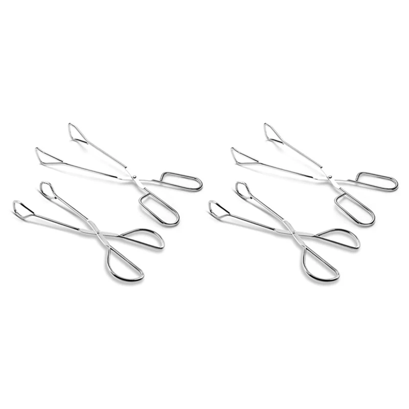 

4X зажим для выпечки торта, хлеба, зажим для жарки еды, кухонные щипцы из нержавеющей стали для приготовления пищи, буфета, пикника, барбекю, п...