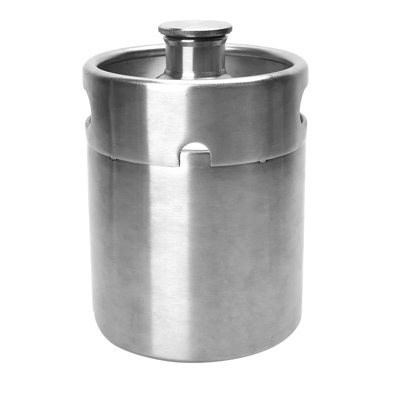 

2L Stainless Steel Keg Growler Pot Bottle For Beer Wine Home Growler Brew Making Homebrew Wine Pot Barware For Party Bar Tools