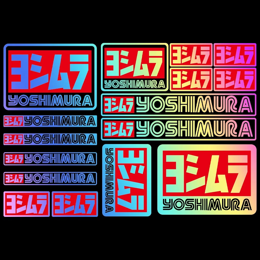 

Светоотражающая Радужная лазерная наклейка Yoshimura, водонепроницаемая наклейка JDM с царапинами, наклейки для Honda HRC CBR Navi CB1000R
