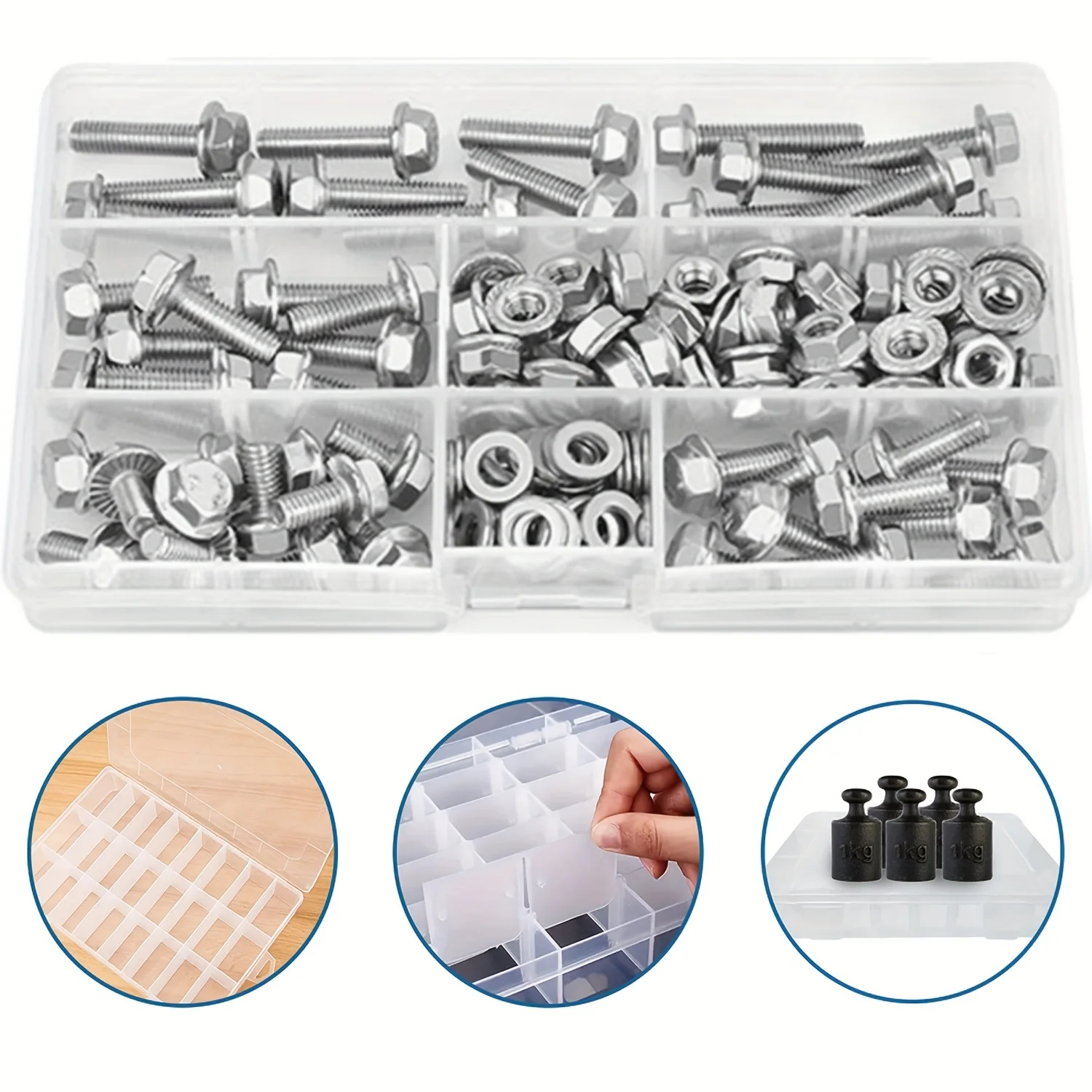 Ассортимент фланцевых болтов с шестигранной головкой M6 из нержавеющей