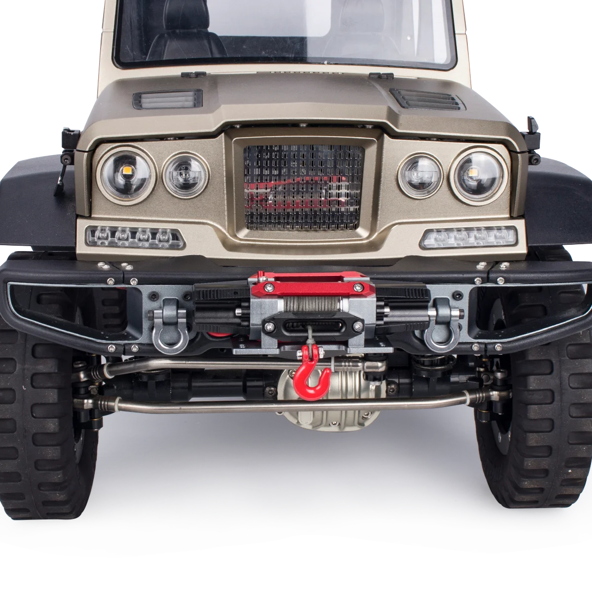 Двухмоторная металлическая лебедка с имитацией металла для 1/8 1/10 RC гусеничного