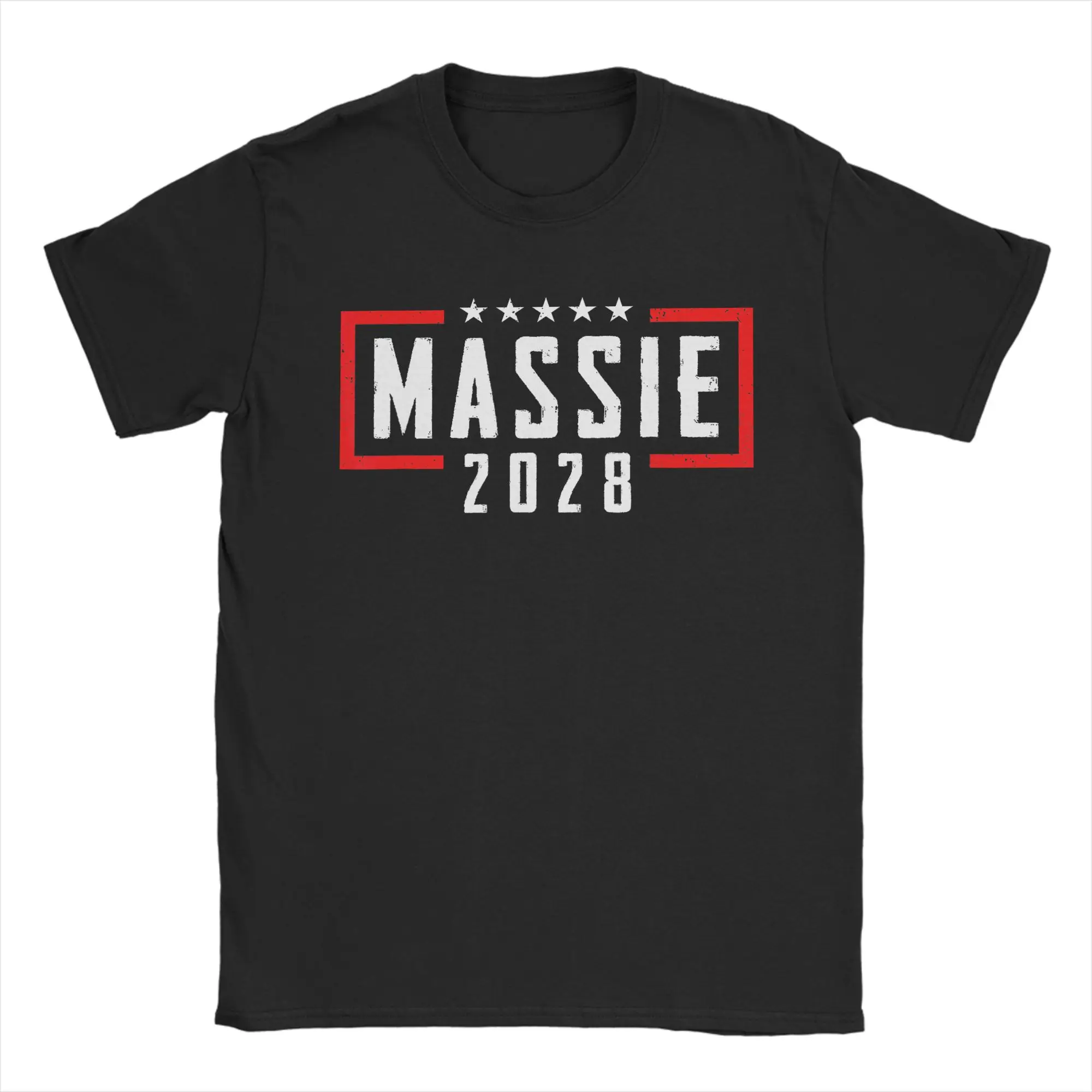 Фото Мужские футболки Hope Massie 2028 for President Thomas Massie 2028, оригинальные футболки с коротким рукавом и круглым вырезом, хлопковые подарочные топы №1