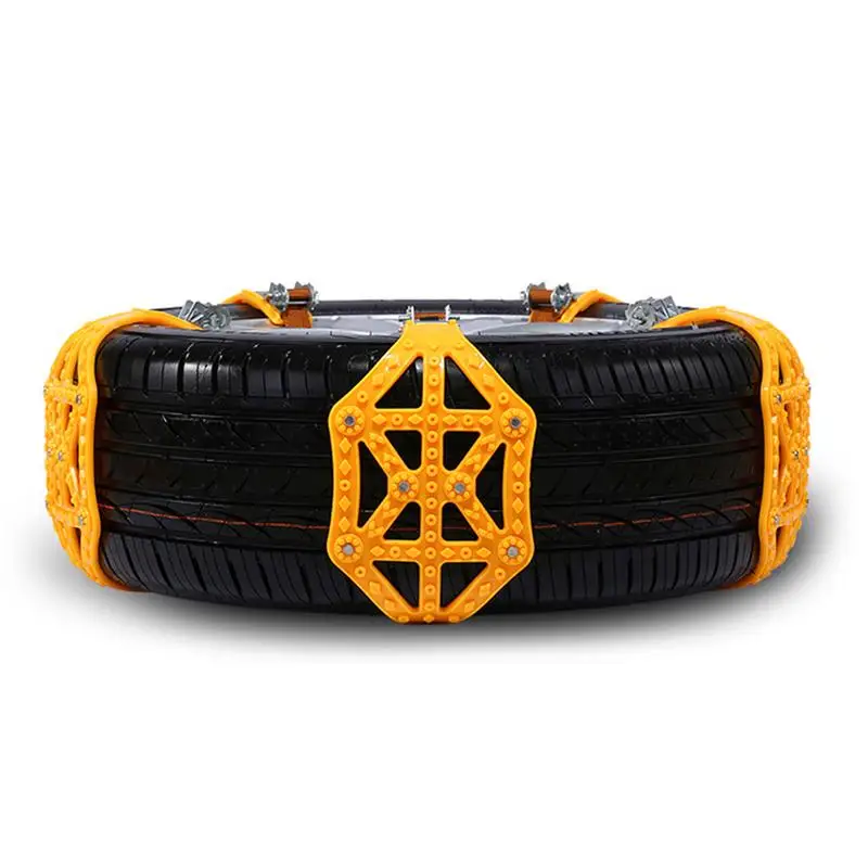 

1/6Pcs Winter Car Tire Anti-slip Chains Snow Rain Roadway Driving Safety Tool Adjustable Double Snap Car Vehicle Chains