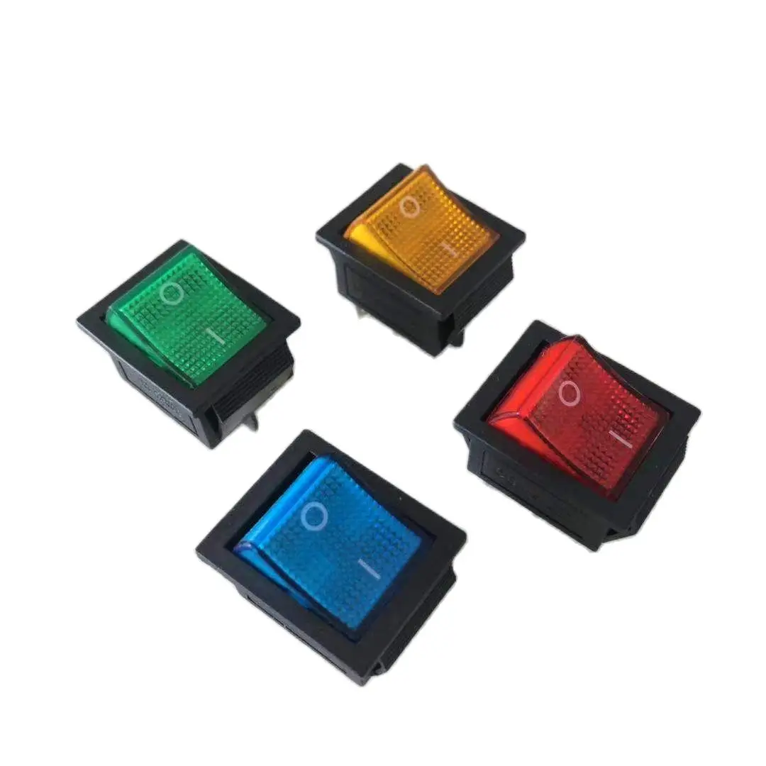 

KCD4 Switch Latching Rocker Power I/O 4 Pins with Light 16A 250VAC 20A 125VAC