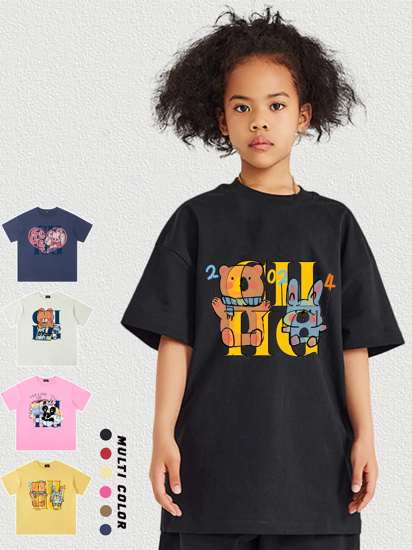 Летняя футболка для маленьких девочек 100 хлопок дизайнерская детская одежда