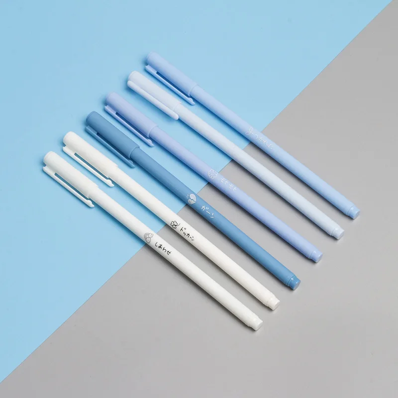 

Personality Gel Pen Ins Simple Creative Text Student Stationery Black Ballpoint Pen 0.5mm Cheap Kawaii Stationery Wholesale