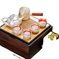 silver silver gilded travel tea set one teapot four teacup quick cup gift tea health convenient sets