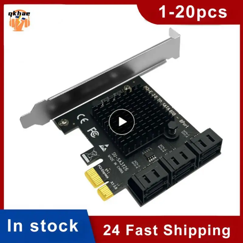 

Multi Device Connection Sata Pcie Adapter 6 Ports Asm1166 Chip Pci Express Sata Adapter Fast Data Transmission Expansion Card