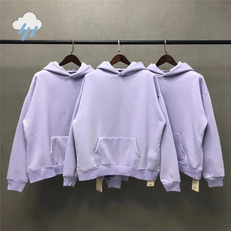 Kanye West светло-фиолетовая свободная толстовка с капюшоном для мужчин и женщин