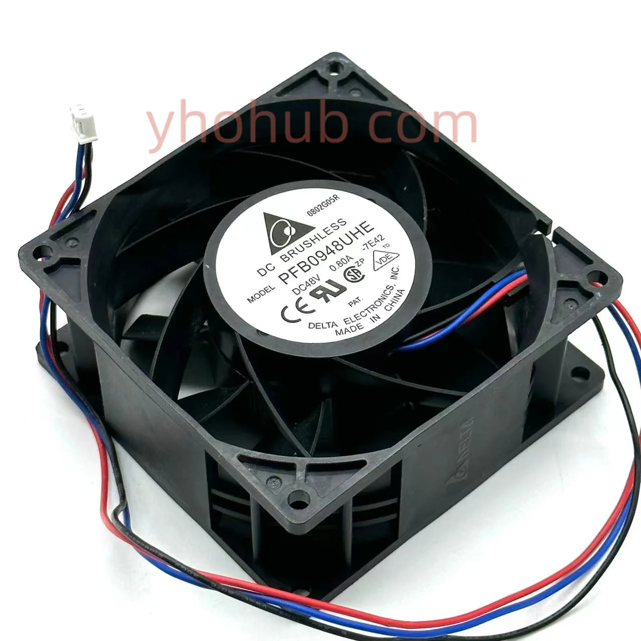 Вентилятор охлаждения сервера Delta Electronics PFB0948UHE 7E42, 48 В постоянного тока, 0,8 А, 90x90x38 мм