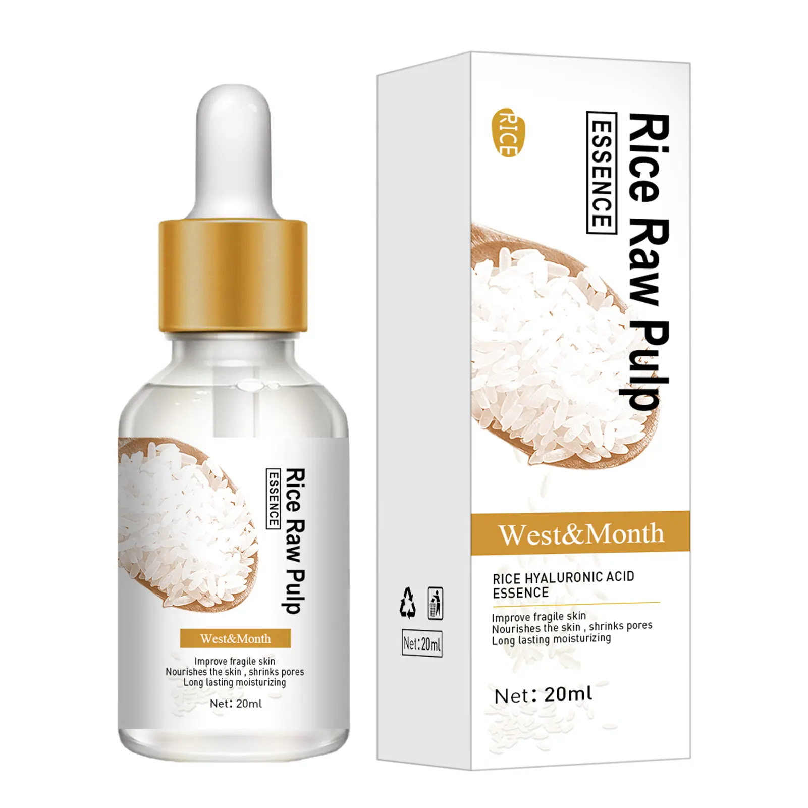 

Skincare Serum Rice Moisturizer Serum For Skin Care White Rice Serum Face Whitening For Skincare Hyaluronic Acid Skin Hydrating