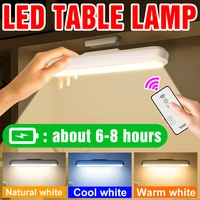 3 colors led table lamp magnetic hanging desk lamp ir remote control nightlight for bedroom study reading lighting room decor