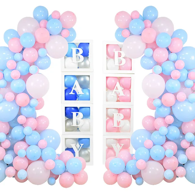 Acheter Chaîne de ballons multicolores rose bleu de 18 pouces, nouvelle  décoration de fête d'anniversaire, ensemble de ballons pour révéler le  sexe, disposition