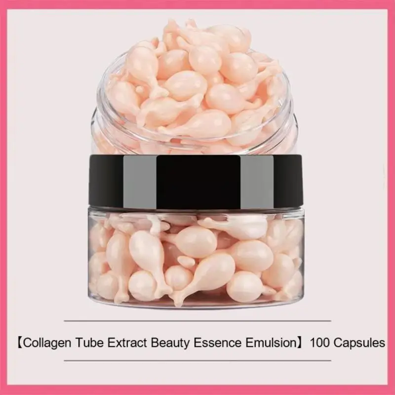 

50/60/100 Pcs Collagen Facial Capsules Essence Fullerene Placenta Whitening Moisturizing Skin Rejuvenation Capsules Facial Serum