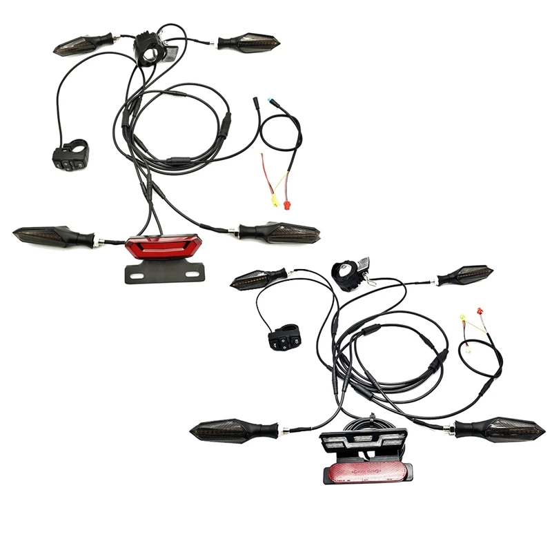 

Electric Bike 24V/36V/48V Headlight Front Rear Turn Signal Light Brake Light Ebike Conversion Kits