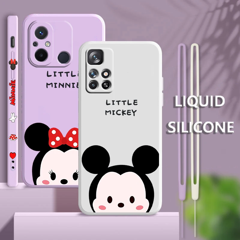 

Red Minnie Cute Cartoon For Xiaomi Redmi 12C 11 Prime A1 10 10X 9 9A 9T 9AT 8 8A 7 6 4G 5G Liquid Rope Soft Phone Case Fundas