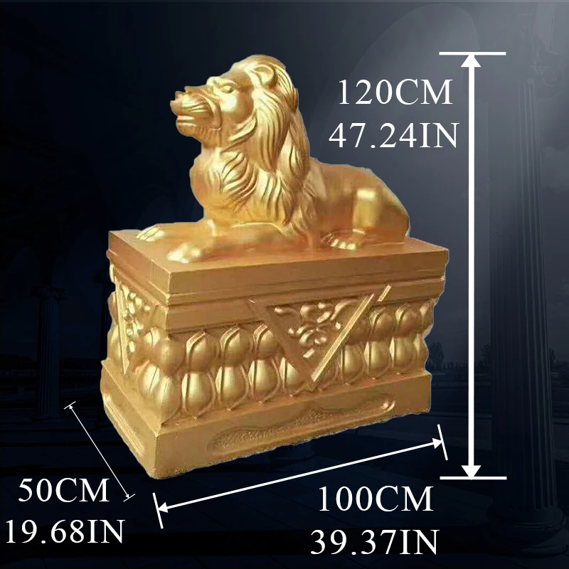 Большая форма льва пластиковая для цемента из АБС-пластика бетонная