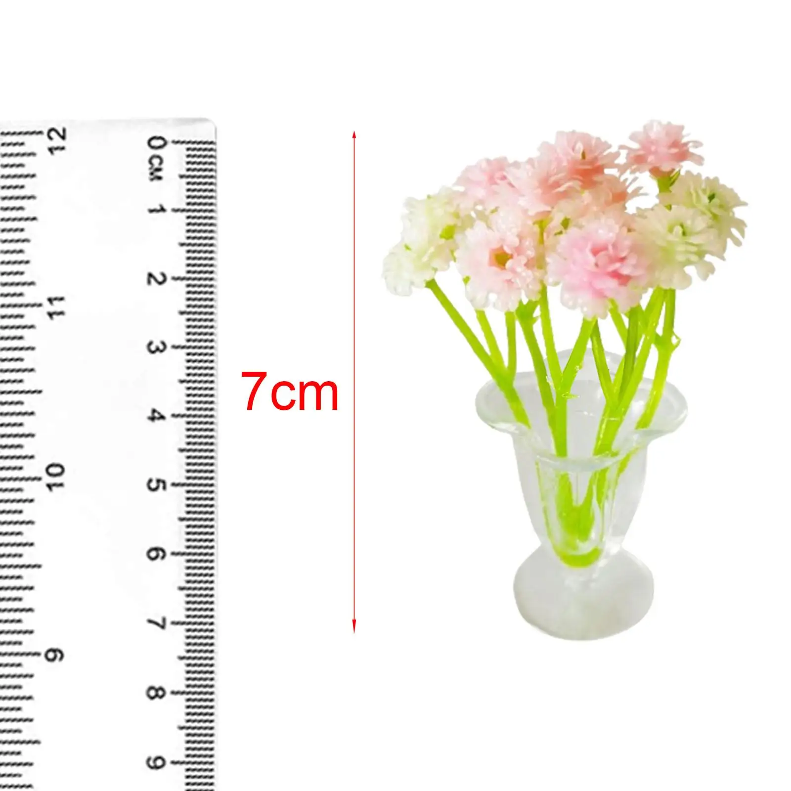 1/12 цветы с вазой модель сказочного сада кукольный домик цветочное украшение в