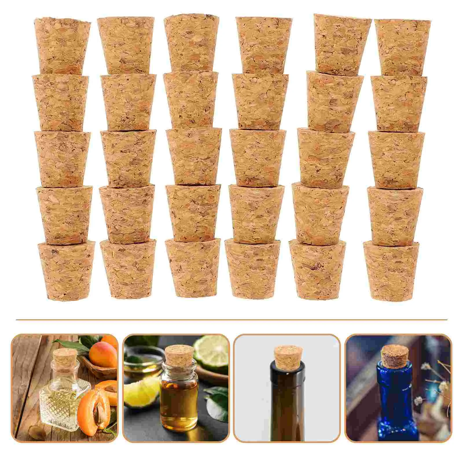 

Glass Bottle Cork Beverage Stopper Stoppers Bottles Sealing Cover Wooden Party