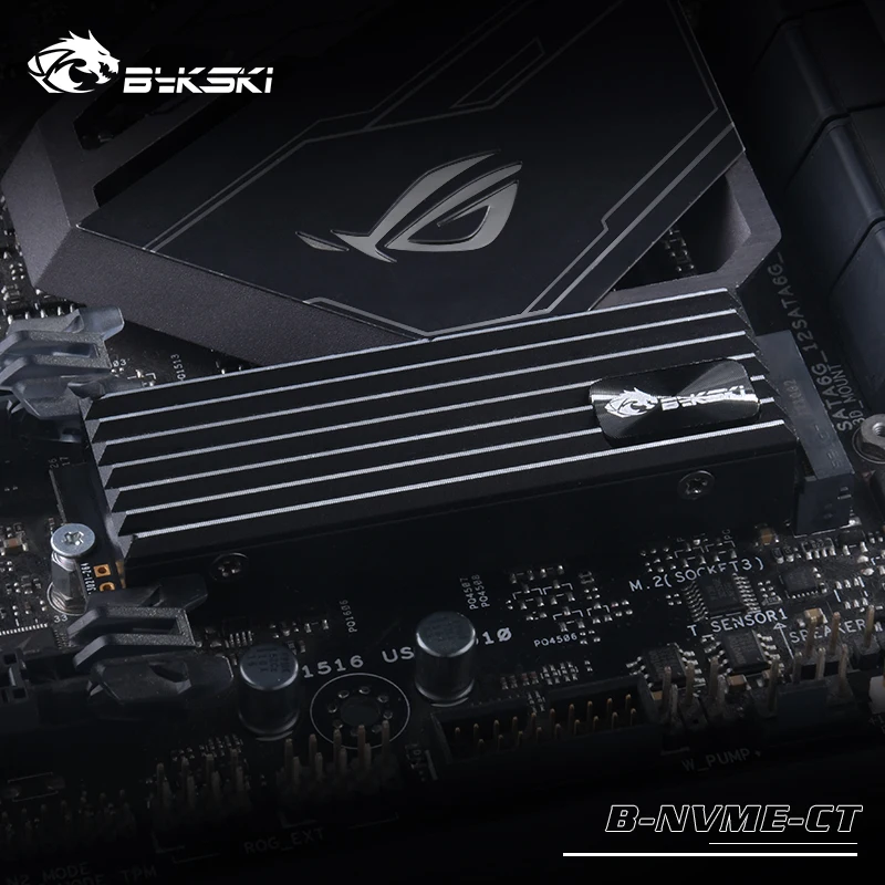 Радиатор Bykski M.2 NVMe для твердотельных накопителей 2280 / Эффективный пассивный