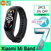 Оригинальный Смарт-браслет Xiaomi Band 7, 1,62 дюйма, AMOLED, фитнес-трекер с оксиметром в крови, Miband 7, Bluetooth, 5ATM, водонепроницаемый спортивный браслет