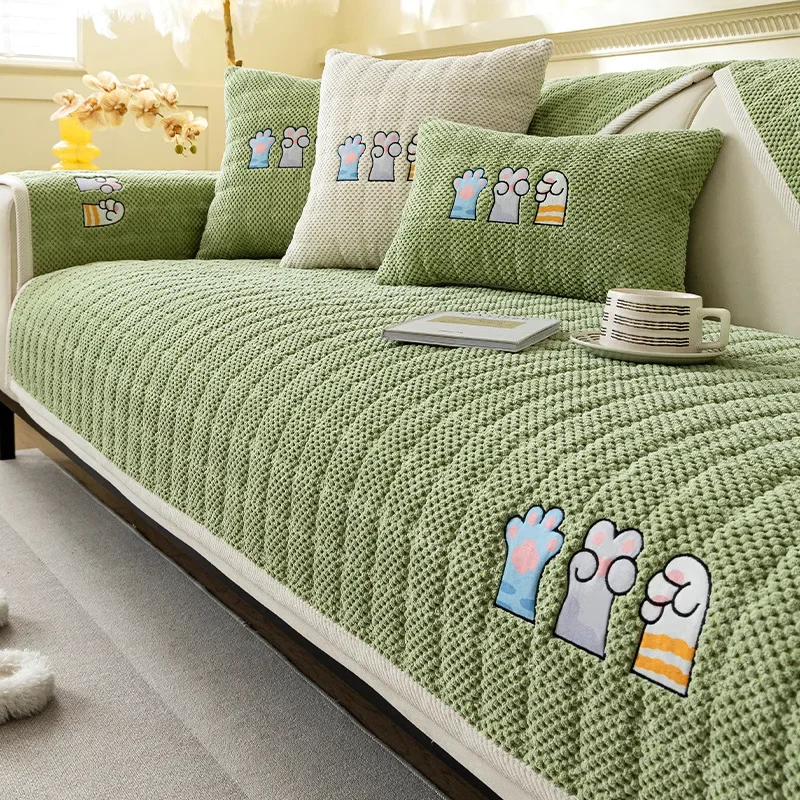 1 шт. вельветовый чехол для дивана с кошачьими когтями мягкое утолщенное