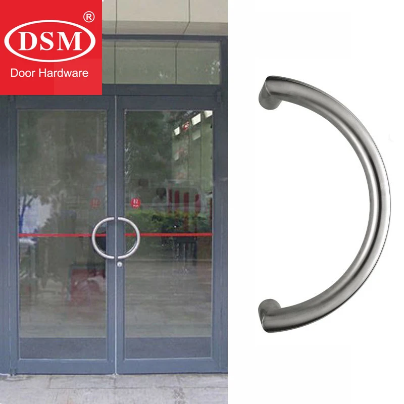 

Durable Curved Style Entrance Door Handle 304 Grade Stainless Steel Pull Handles For Glass/Metal/Wooden Doors PA-626-32*332mm