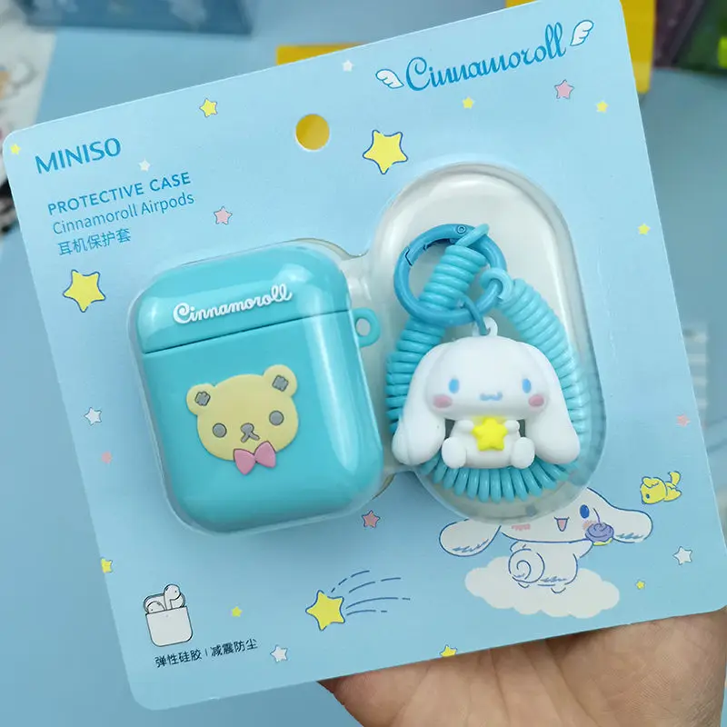 

Оригинальный Sanrio Cinnamoroll Airpods защитный рукав кавайная Электроника аниме аксессуары IPhone Bluetooth гарнитура чехол подарки