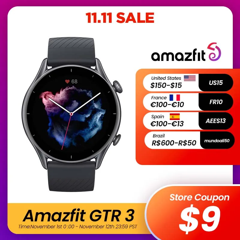 Tanie Nowy Amazfit GTR 3 GTR3 GTR-3 Smartwatch Alexa Wbudowany Monitorowania Zdrowia 1.39