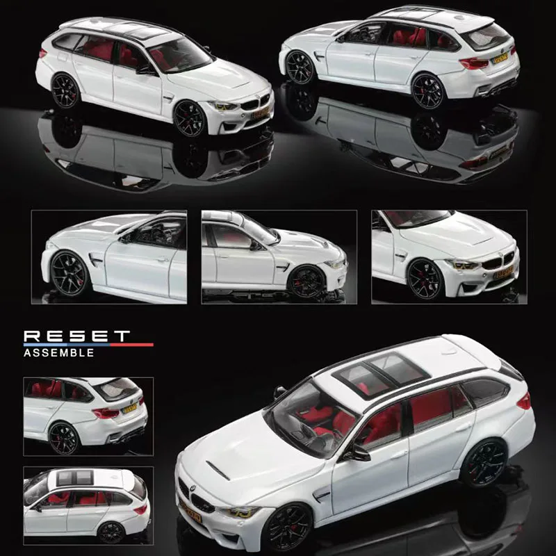 Фото Предзаказ: Коллекционная модель автомобиля BMW M3 F81 Touring в масштабе 1:64, классический универсал, игрушка для мальчиков, украшение, рождественский подарок №5