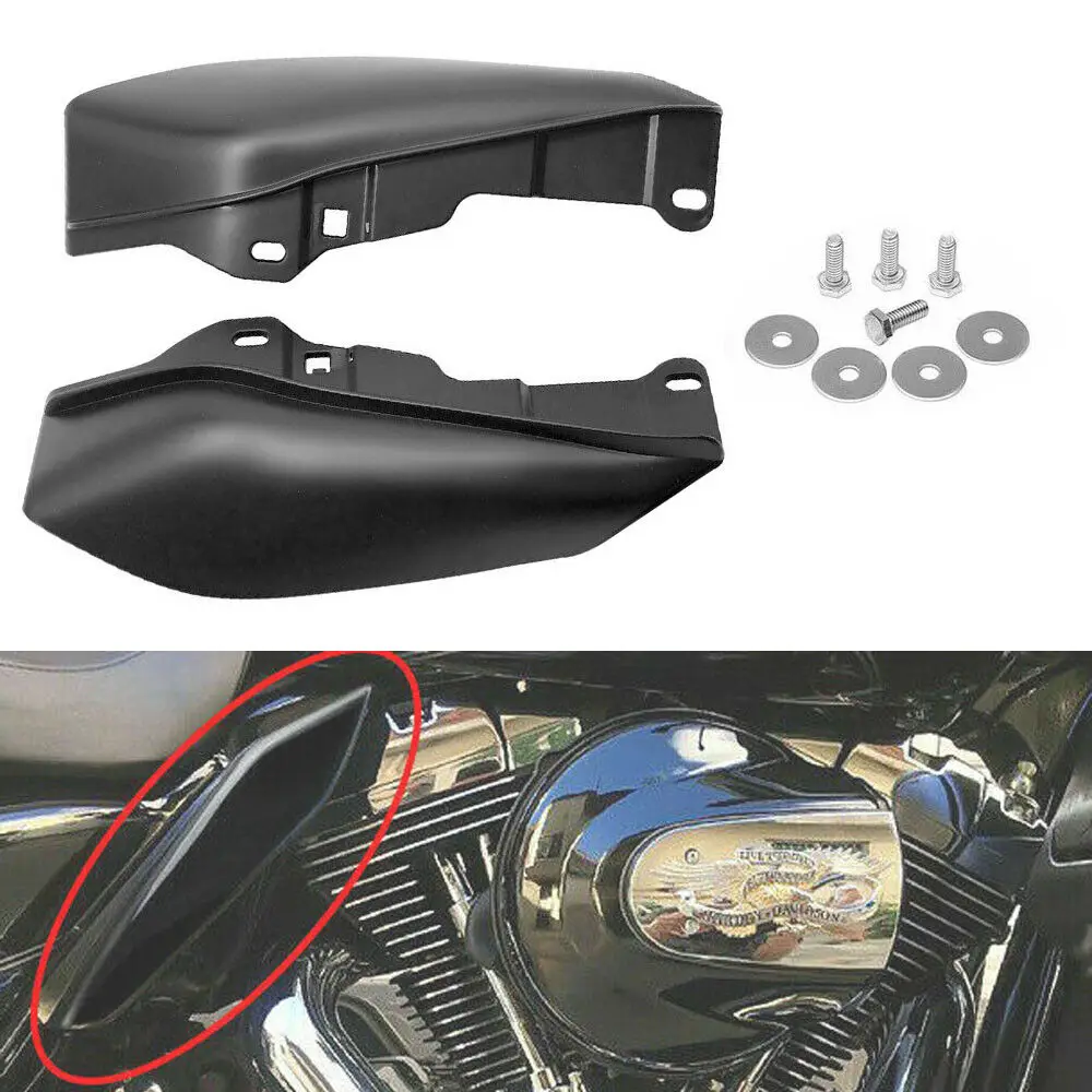 

Motorcycle Matte Black Mid-Frame Air Deflectors Heat Shield For Harley Touring Electra Glide 2009-2016 2010 2011 2010 2013