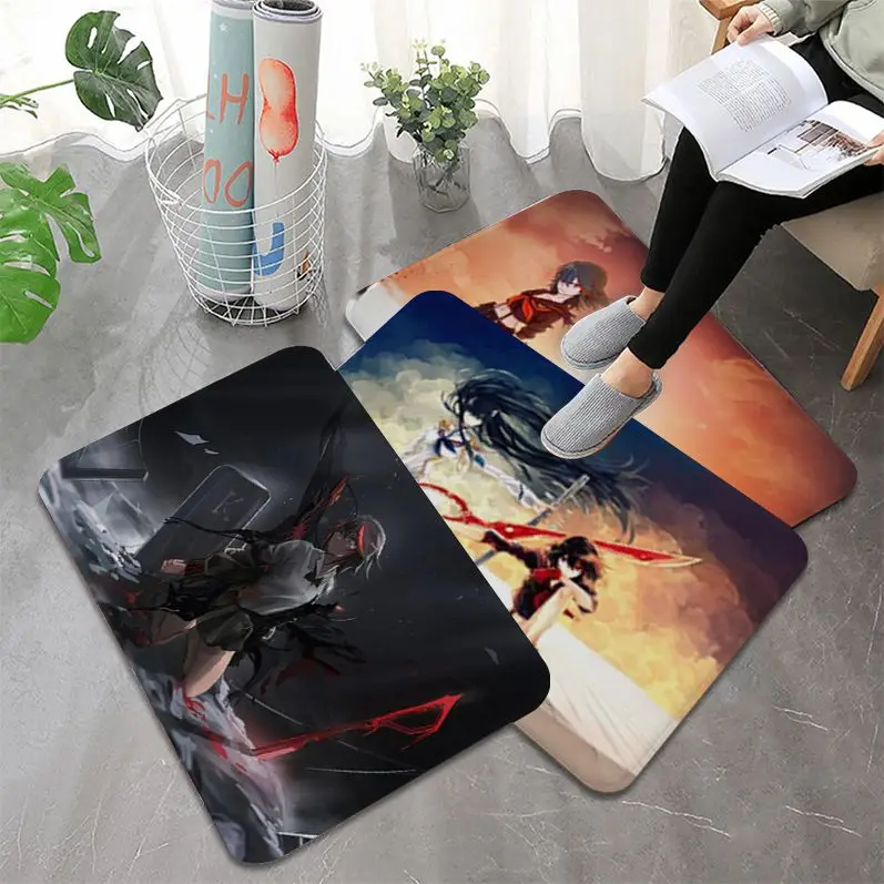 

Kill La Kill Room Mats Rectangle Anti-slip Home Soft Badmat Front Door Indoor Outdoor Mat Modern Home Decor
