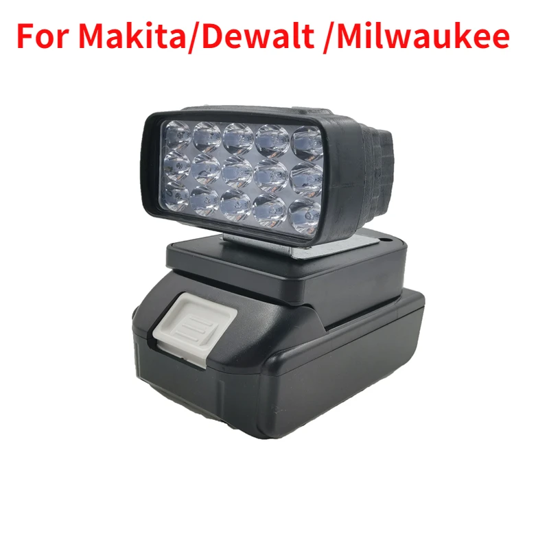 

18V 8W LED Work Light For Makita For Dewalt For Milwaukee M&18 18V Li-ion Battery Cordless Tool Lamp Flashlight Emergency Light