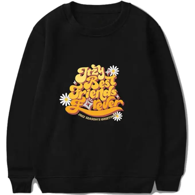 

Kpop ITZY 2022 SEASON'S GREETINGS same printing pullover hoodies unisex o neck fleece loose sweatshirt 5 colors