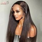 360, парики из человеческих волос с глубокой волной, на сетке спереди, плотность 180, бразильский парик с неповрежденной кутикулой, предварительно выщипанные волосы для чернокожих женщин Arabella