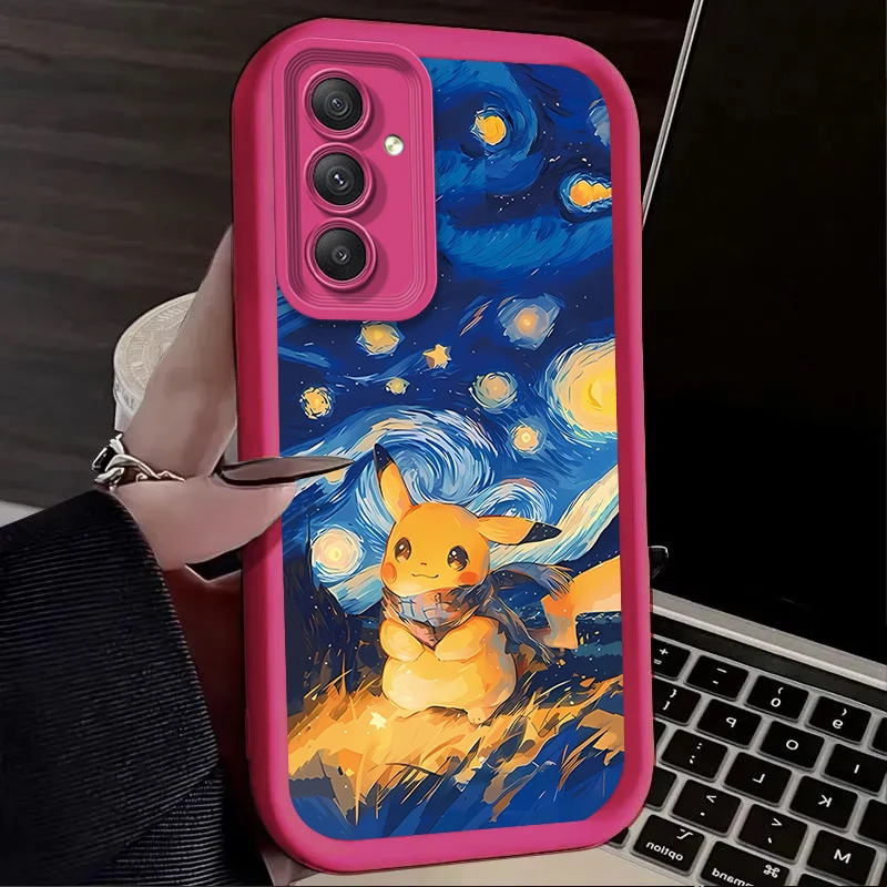 Case for Samsung Galaxy A35 A55 A15 A25 A16 A06 A05 A05S A24 A13 A23 A12 A22 A32 A52 A71 A51 4G P-Pokemon Graphic Silicone Cover
