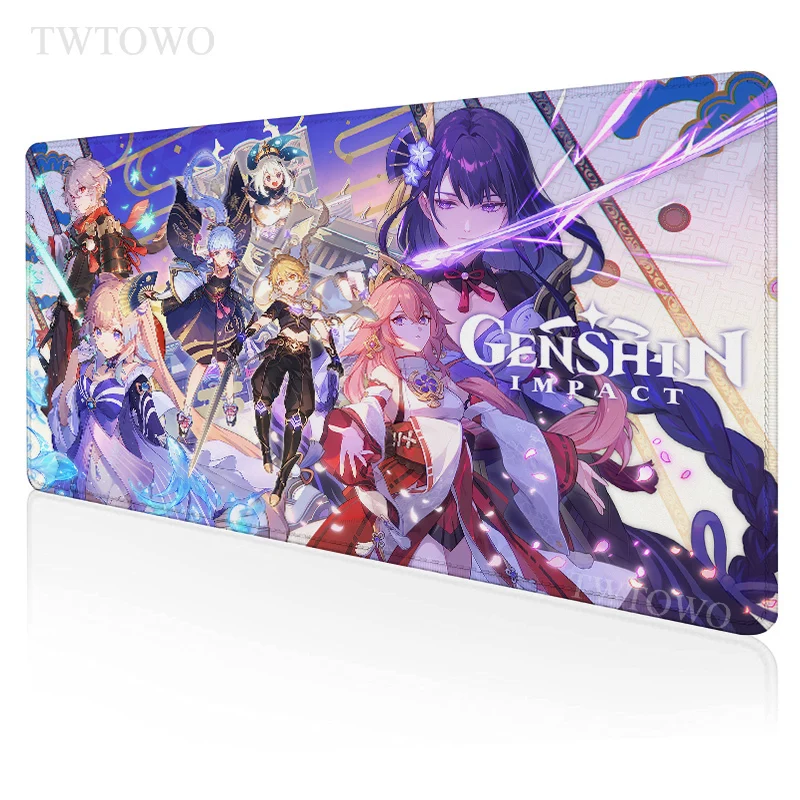 

Genshin Impact Mouse Pad Gamer XL HD New Large Custom Mousepad XXL keyboard pad Desk Mats Anti Slip Carpet Soft Office Mouse Mat