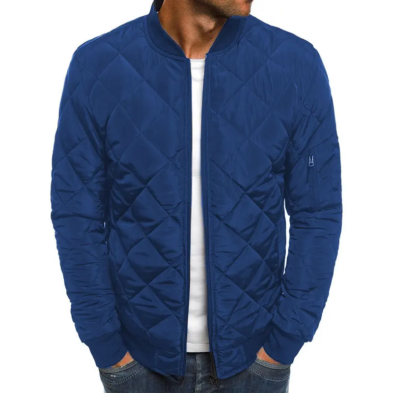 

2022 New Men Windbreaker Winter Coat Padded Puffer Jacket Outwear Casual Zip Up Warm Coat Bomber Casual Fashion Cotton Clothes