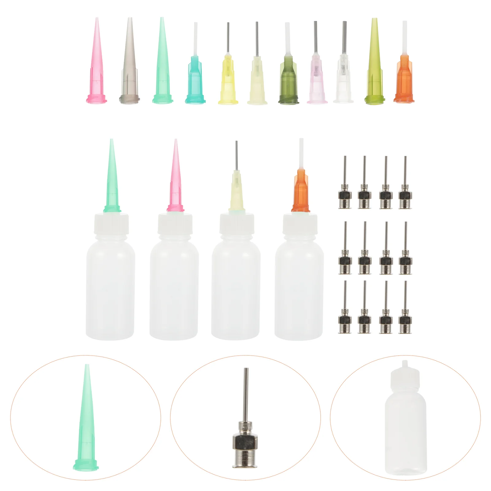 

4pcs 30ml Precision Tip Bottle Dropper Multipurpose Bottle Precision Tip Glue Bottle Precision Tip Applicator