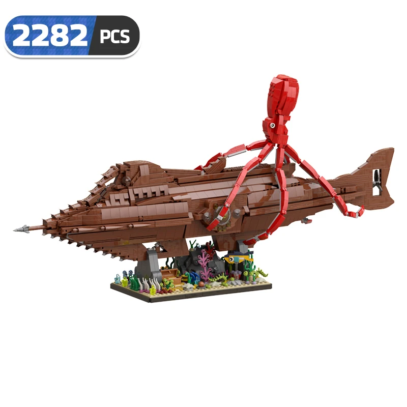 

Конструктор MOC лиги под морской субмариной, пиратский корабль, строительные блоки, двадцать строительных блоков, детские игрушки, подарки для детей