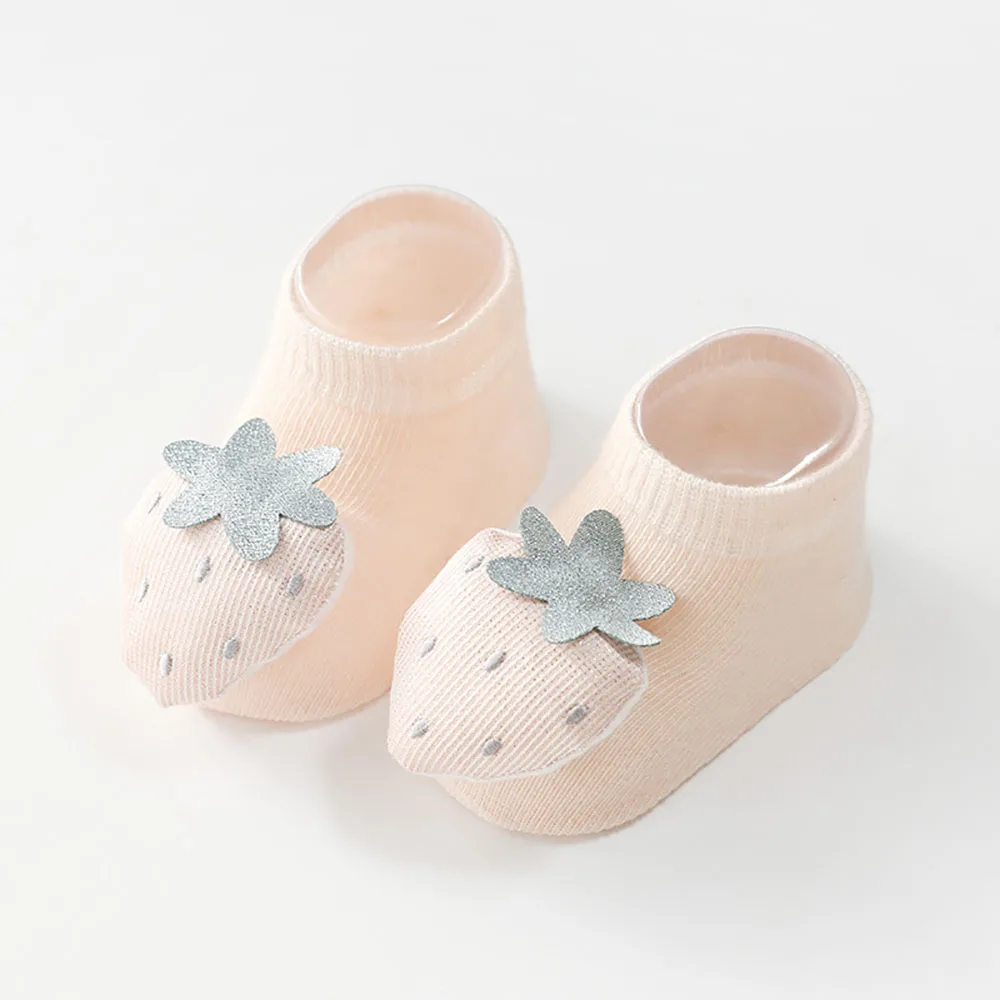 

Summer Sock Shoes For Baby Cotton Knitted Cute Cartoon Home Shoes Anti-slippery Boys Girls Indoor Floor Footwear