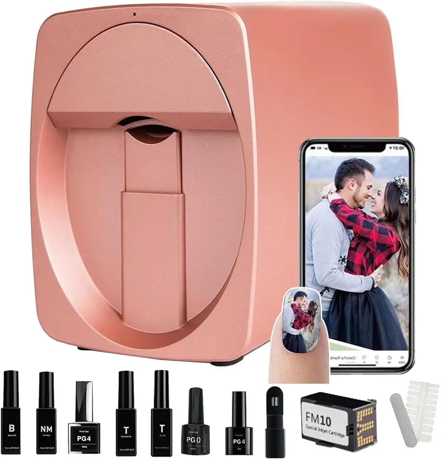 Фото Комплект машины для принтера ногтей O2nails-3d цифровой мобильный принтер для дизайна ногтей для салона и дома, дизайн Wi-Fi/сделай сам, быстрая печать и лечение 30 с №1